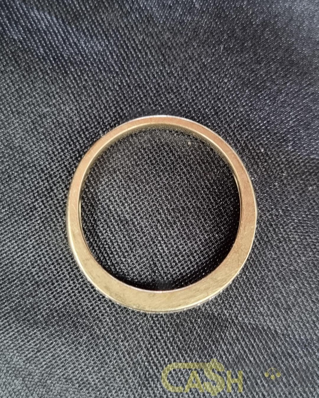 Ladies 9ct Yellow Gold Clear Stone Ring