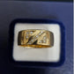 Ladies 9ct Yellow Gold Clear Stone Ring