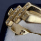 Ladies 9ct Yellow Gold Ring W/Clear Stones