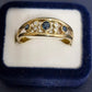 Ladies 9ct Yellow Gold Blue Stone Ring