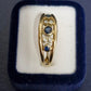 Ladies 9ct Yellow Gold Blue Stone Ring