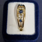 Ladies 9ct Yellow Gold Blue Stone Ring
