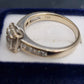 Ladies 18ct White Gold Clear Stone Ring