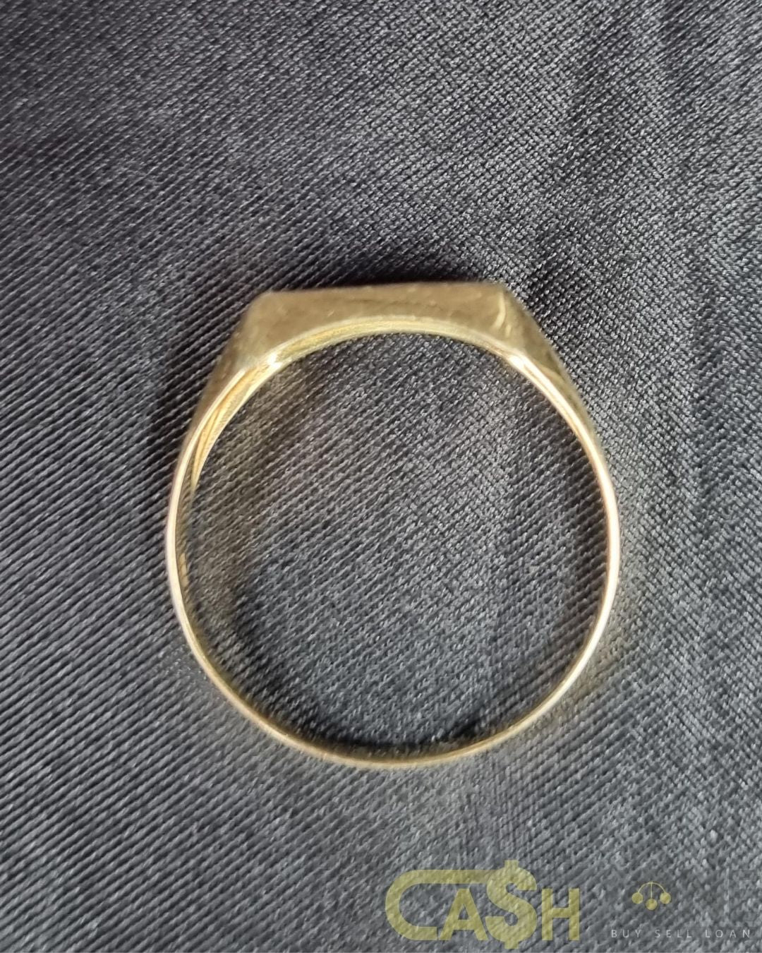 Men's 9ct Yellow Gold Clear Stone Ring