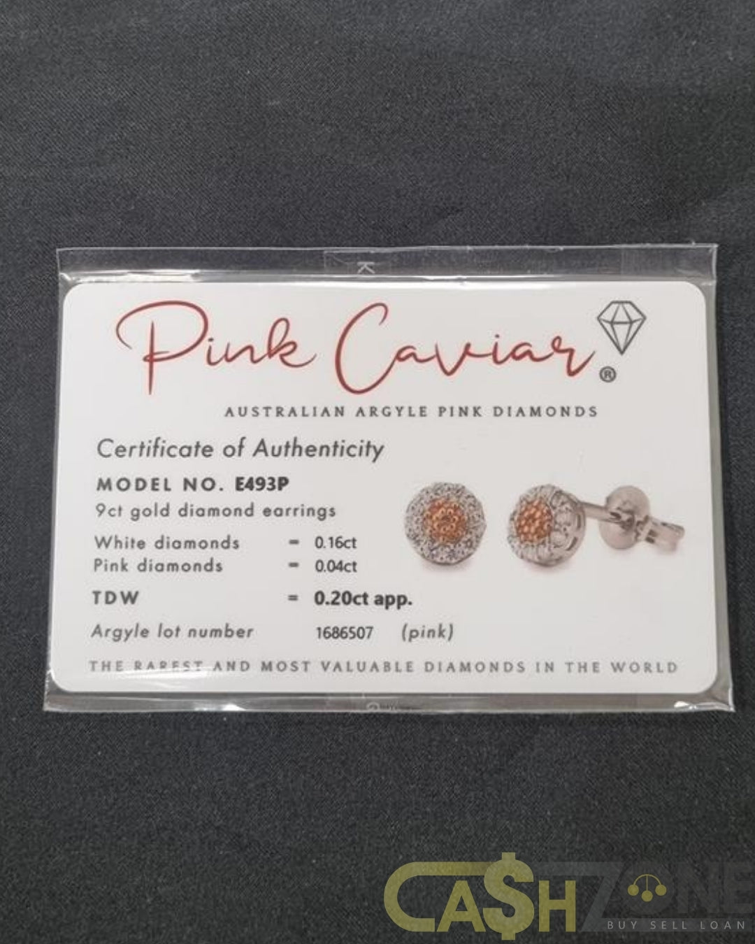 Ladies 9ct White & Rose Gold Pink Diamond Stud Earrings