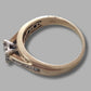 Ladies 14ct Yellow Gold Clear Stone Ring