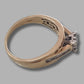 Ladies 14ct Yellow Gold Clear Stone Ring