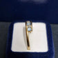 Ladies 9ct Yellow Gold Blue Stone Bypass Ring