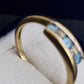 Ladies 9ct Yellow Gold Blue Stone Bypass Ring