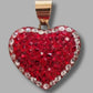 Ladies 9ct Yellow Gold Bejewelled Heart Pendant