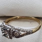 Ladies 9ct Yellow Gold Clear Stone Vintage Style Ring