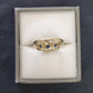 Ladies 9ct Yellow Gold Blue/Clear Stone Ring
