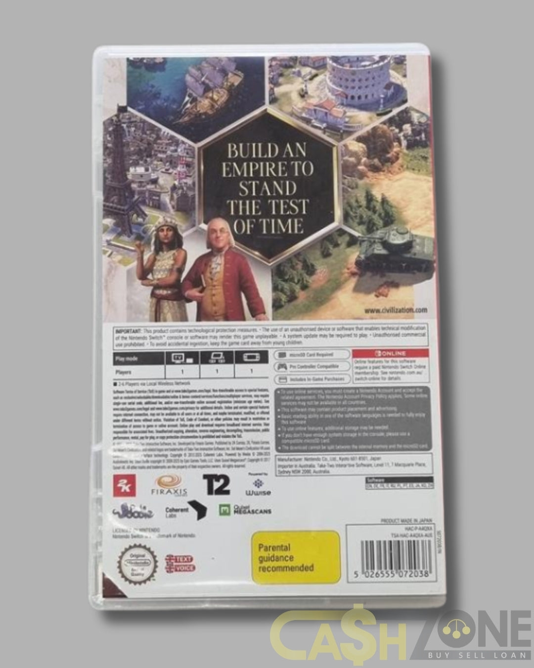 Sid Meier's Civiliztion VII Nintendo Switch Game