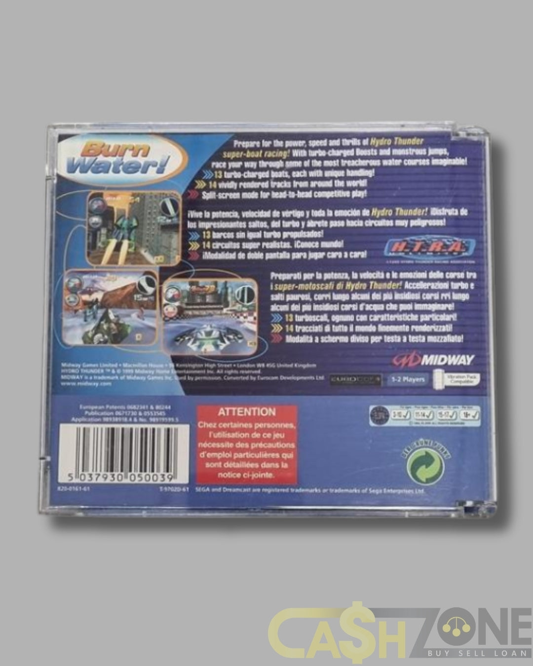 Hydro Thunder Sega Dreamcast Game PAL Version