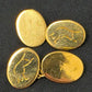 18ct Yellow Gold Victorian Era Bull Design Cufflinks