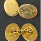 18ct Yellow Gold Victorian Era Bull Design Cufflinks