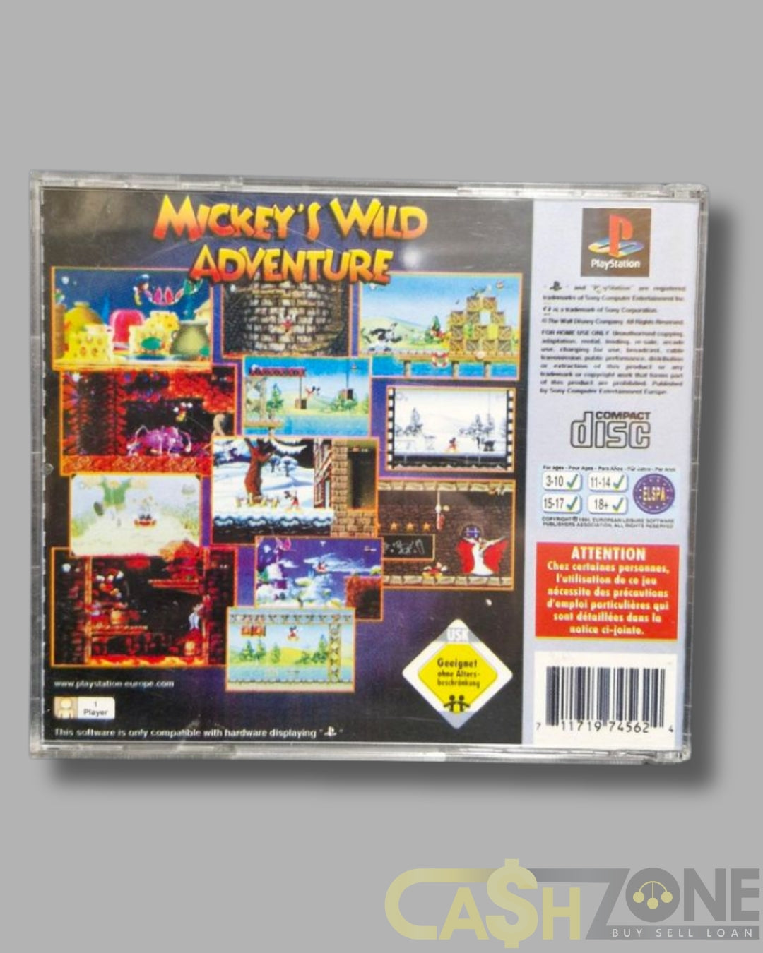 Mickey's Wild Adventure PS1 Game PAL