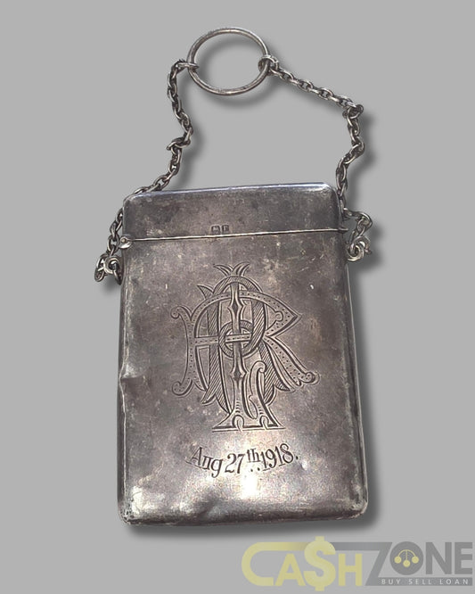 1916 Henry Williamson LTD Silver Card Holder + Card