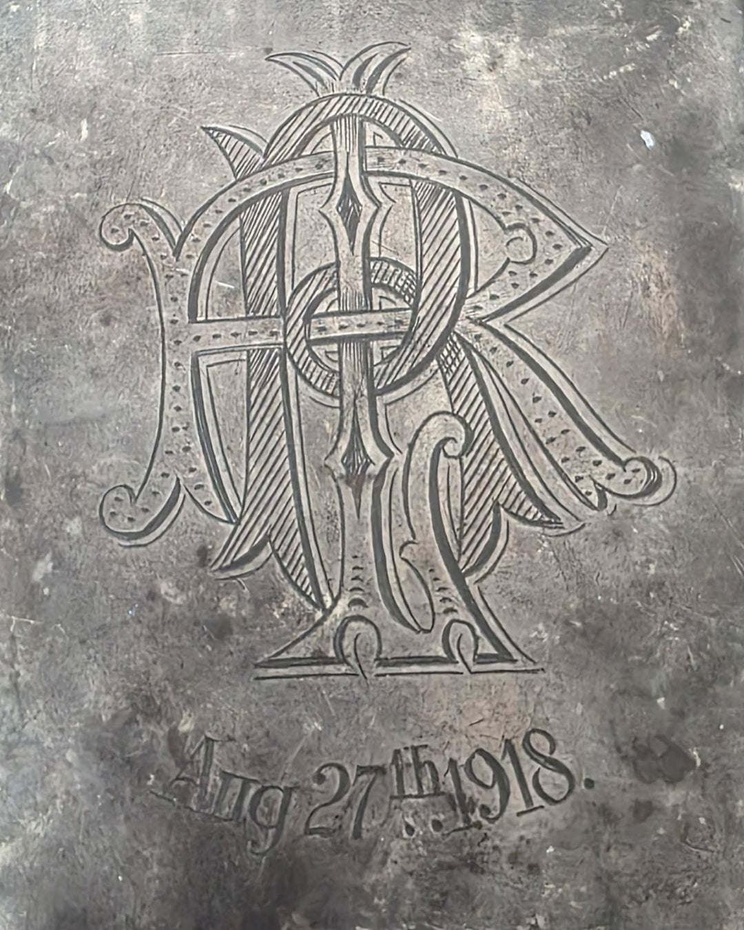 1916 Henry Williamson LTD Silver Card Holder + Card