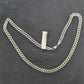 Men's Silver 50cm Filed Curb Chain