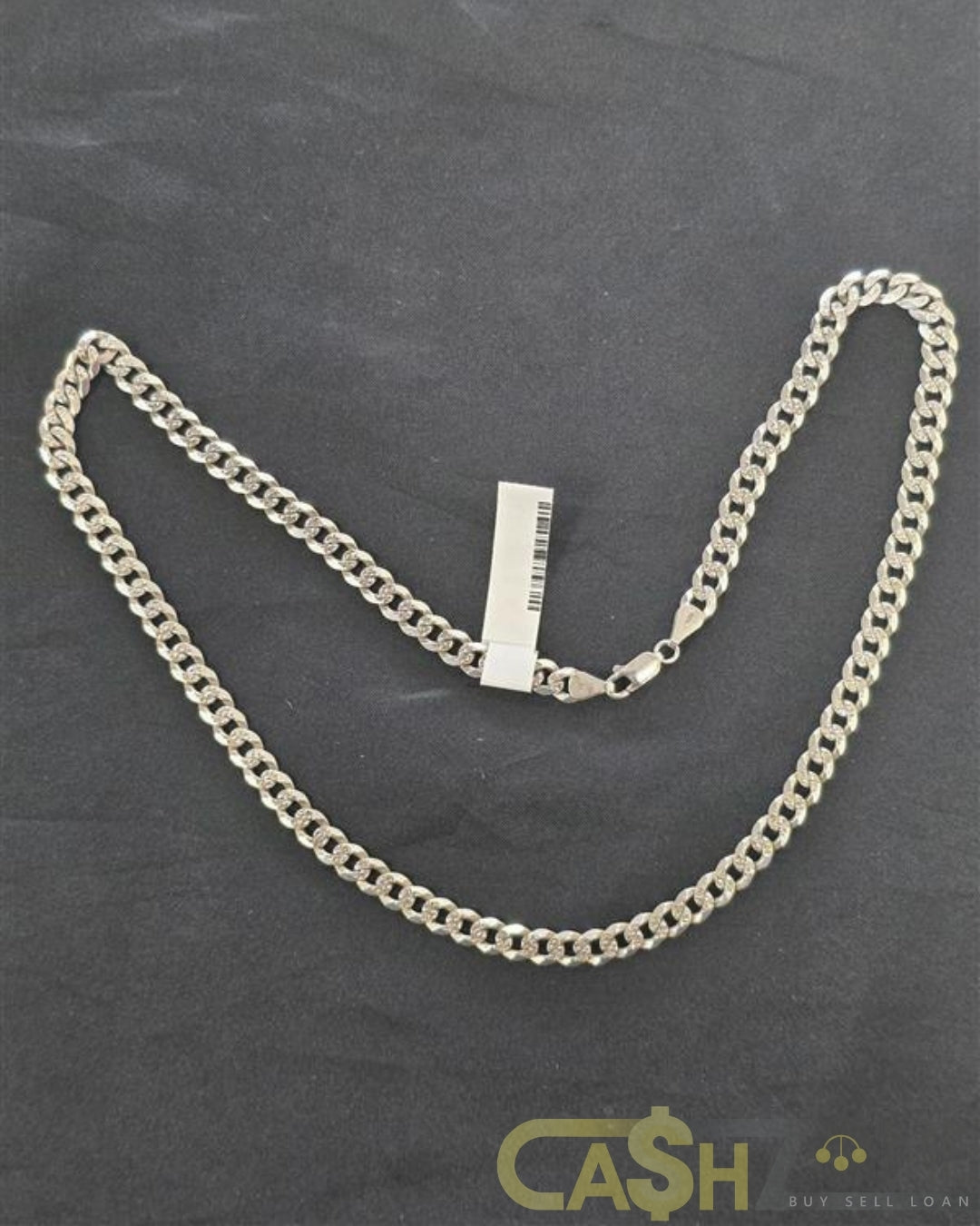 Men's Silver 50cm Filed Curb Chain