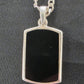 Men's Onyx And Silver Anchor Pendant With Silver Chain