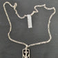 Men's Onyx And Silver Anchor Pendant With Silver Chain