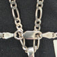 Men's Onyx And Silver Anchor Pendant With Silver Chain