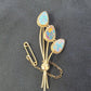 Ladies 10ct Yellow Gold Opal Brooch