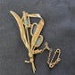 Ladies 10ct Yellow Gold 3 Opal Brooch