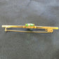 Ladies 9ct Yellow Gold Green Stone Bar Pin