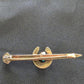 Unisex 9ct Yellow Gold Horseshoe & Nail Brooch