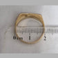 Men's 9ct Yellow Gold Ring with Clear Stone in White Gold Detail
