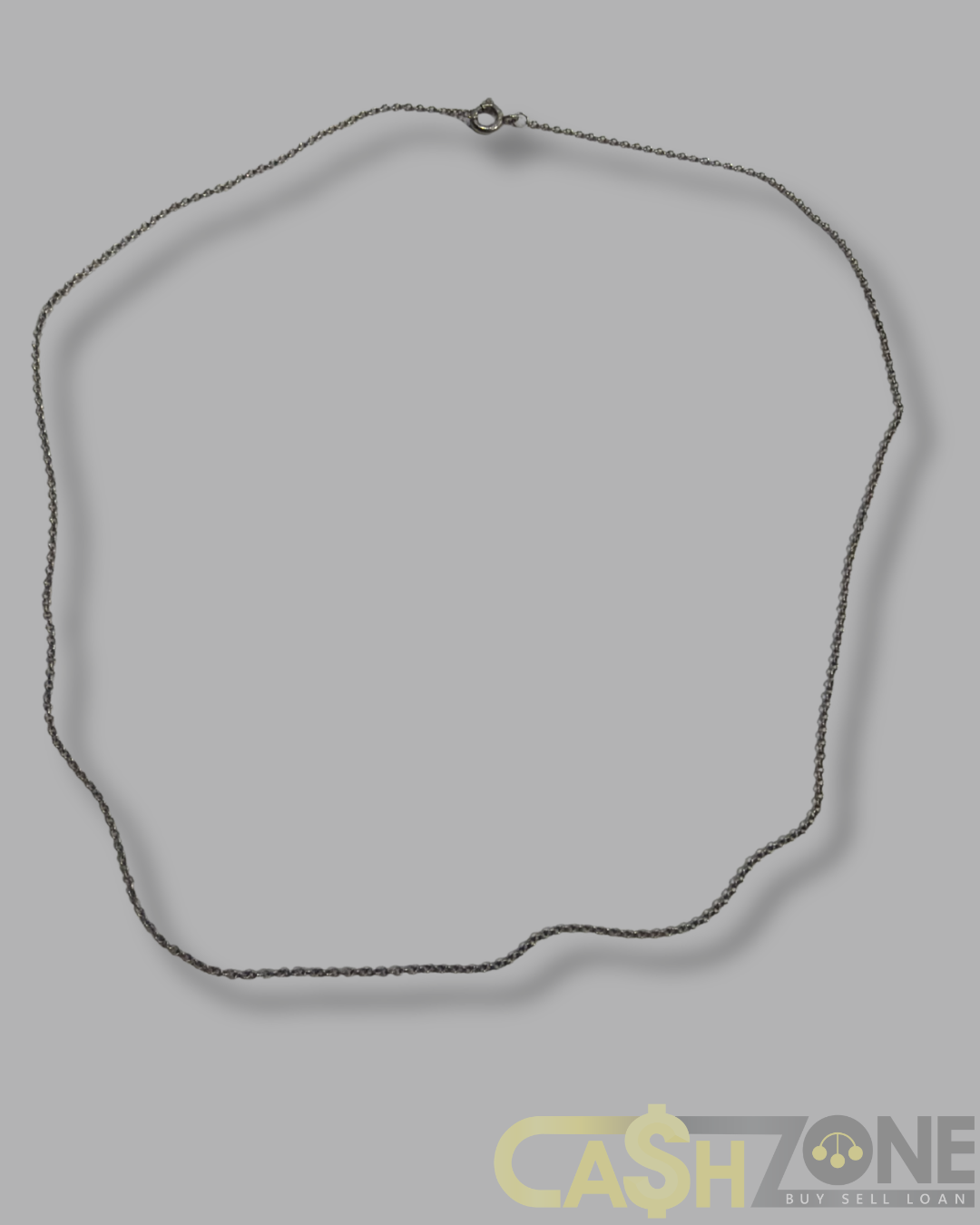 Unisex 925 Silver Curb Link 43cm Chain