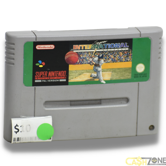 International Cricket Super Nintendo Game Cartridge