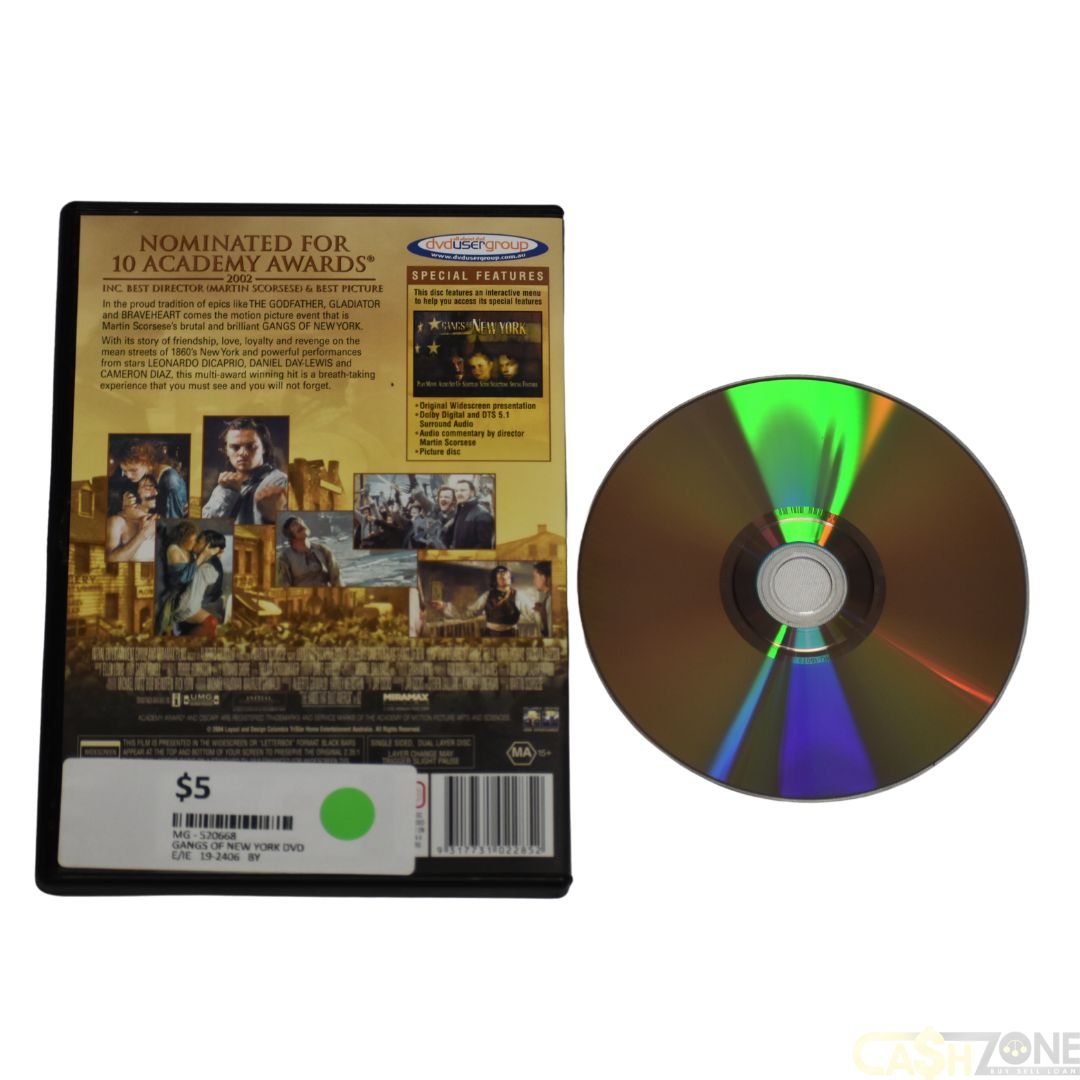 GANGS OF NEW YORK DVD MOVIE