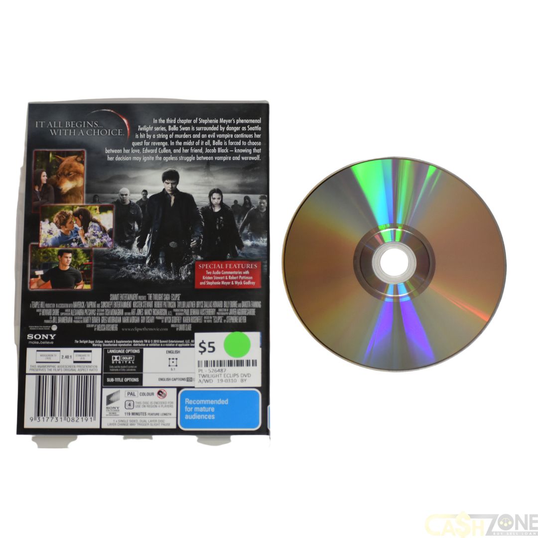 TWILIGHT ECLIPSE DVD MOVIE