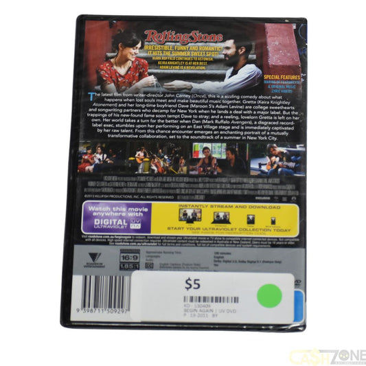 SEALED BEGIN AGAIN DVD Movie