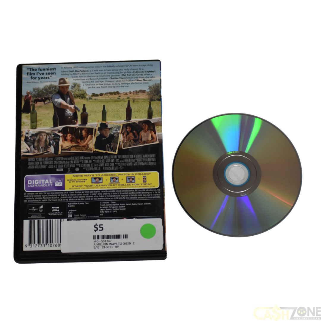 A MILLION WAYS TO DIE IN THE WEST DVD Movie