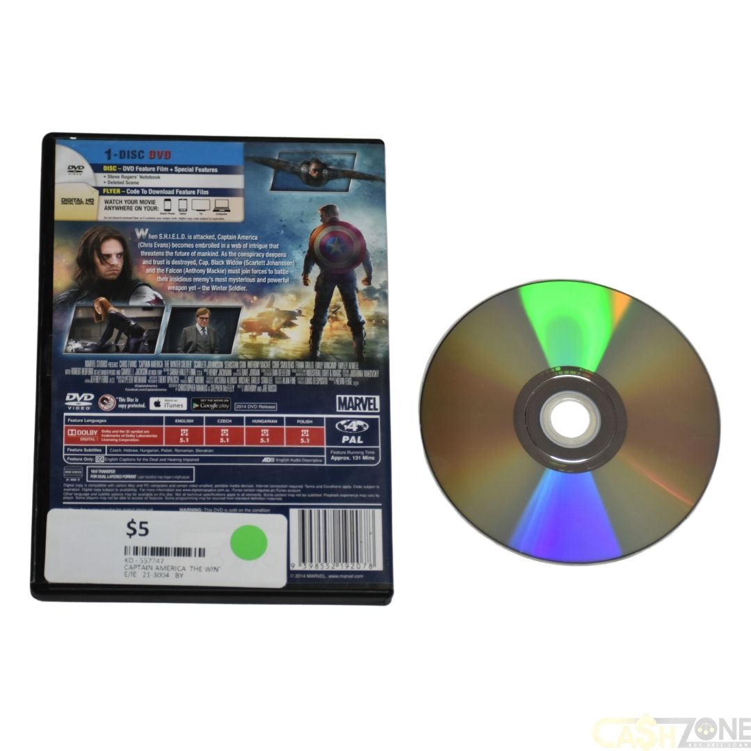 CAPTAIN AMERICA THE WINTER SOLDIER DVD MOVIE