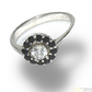 Ladies Silver Georgini Flower Style Ring