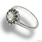 Ladies Silver Georgini Flower Style Ring 2.4G