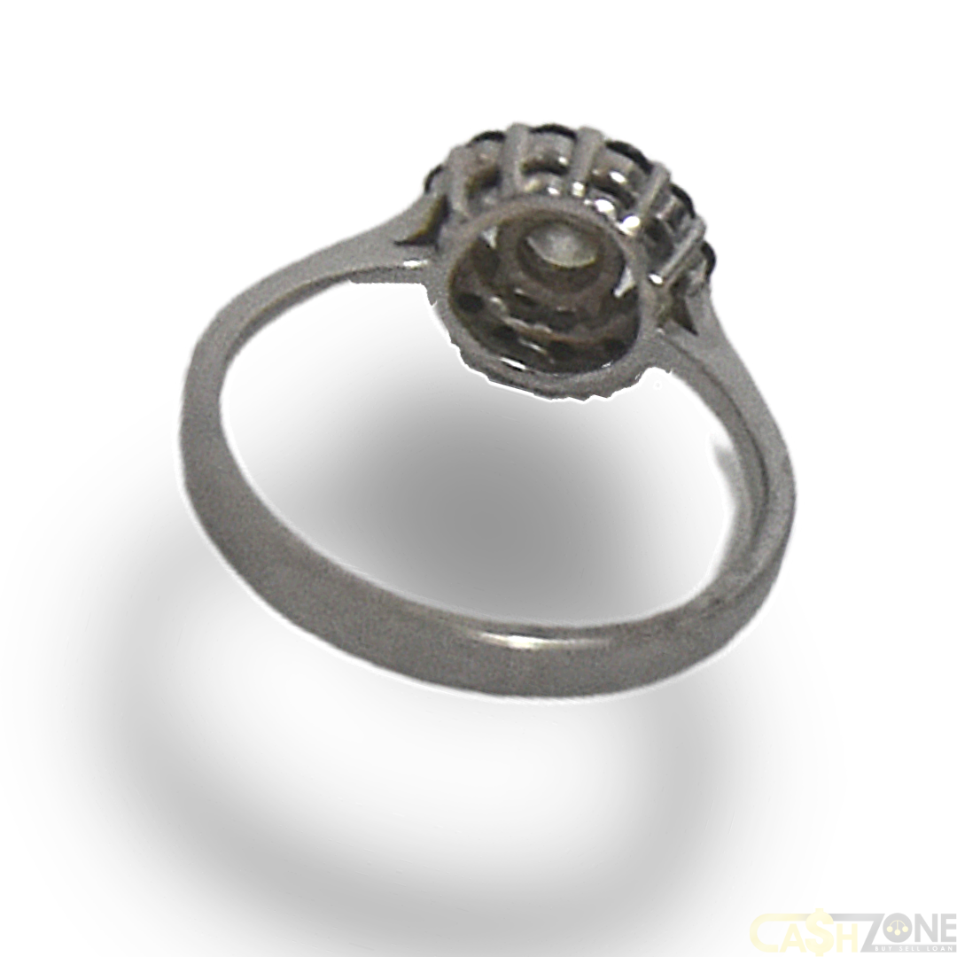 Ladies Silver Georgini Flower Style Ring 2.4G