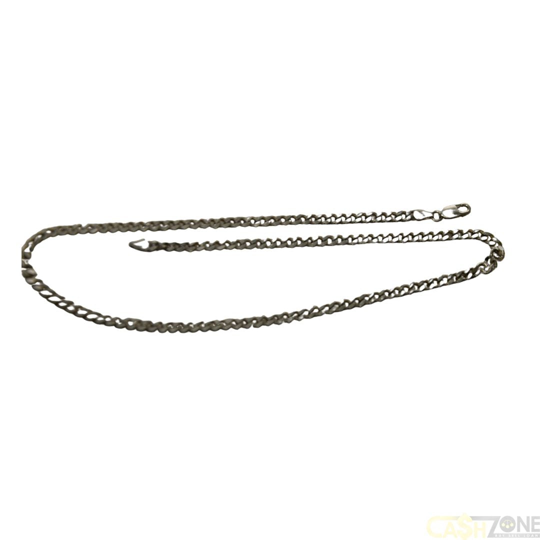 MENS SILVER CURB CHAIN