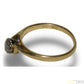 LADIES 18CT GOLD SOLITAIRE STYLE RING W CLEAR STONE