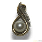 LADIES 9CT YELLOW GOLD PENDANT WITH WHITE AND CLEAR GEMS