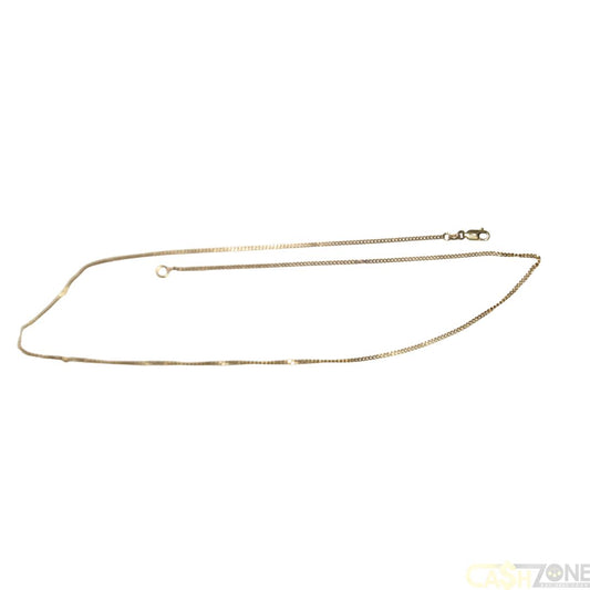 LADIES 9 CT GOLD THIN CURBLINK NECKLACE